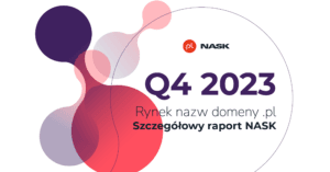 obrazek zawierający tytuł raportu - rynek nazw domeny .pl