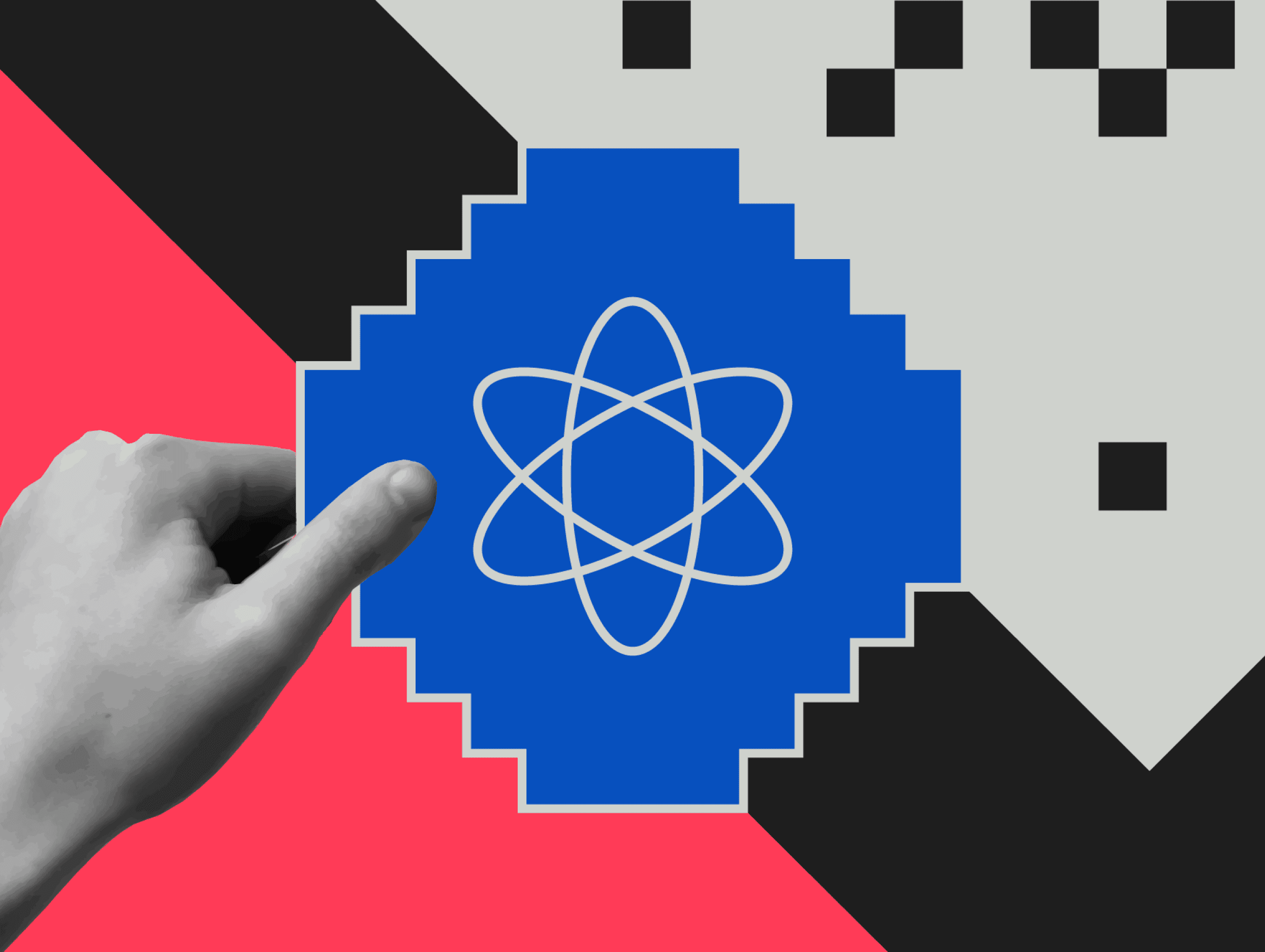 Infografika znak atomu